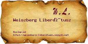 Weiszberg Liberátusz névjegykártya